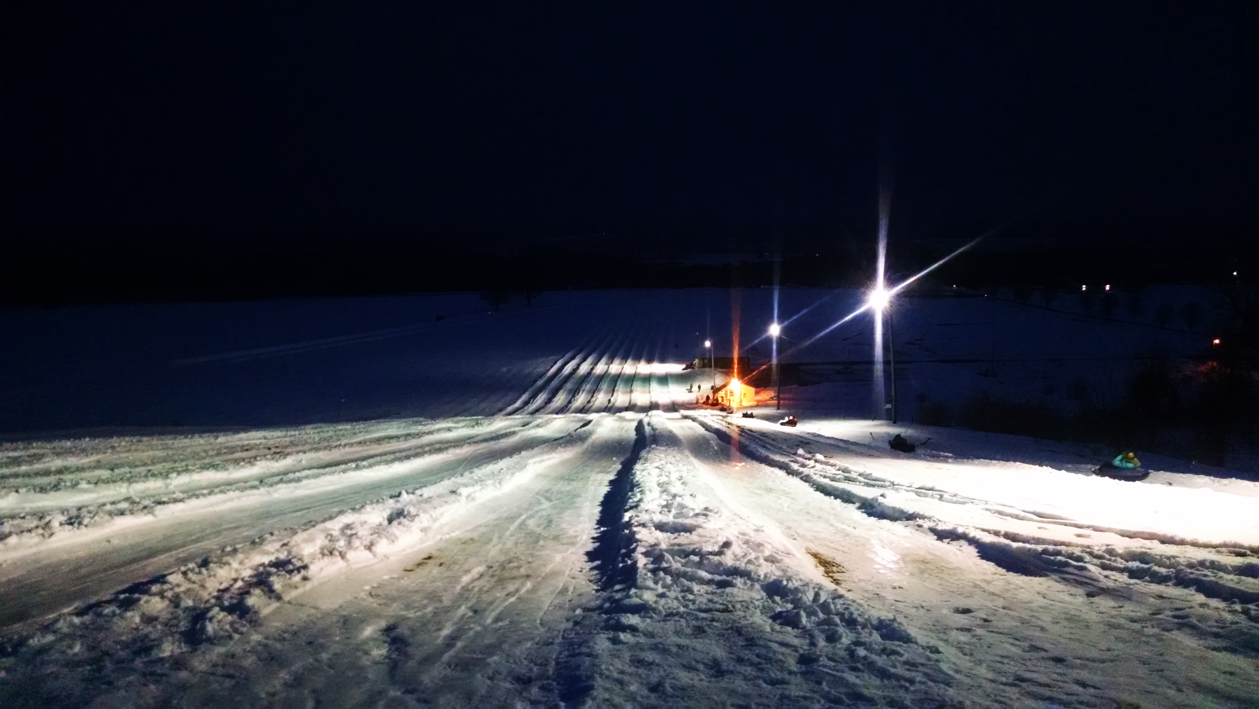 night tubing at Maple Ridge Center in Lowville NY
